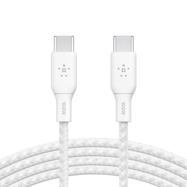 Belkin 100w USB-C to USB-C Braided Cable 2M White