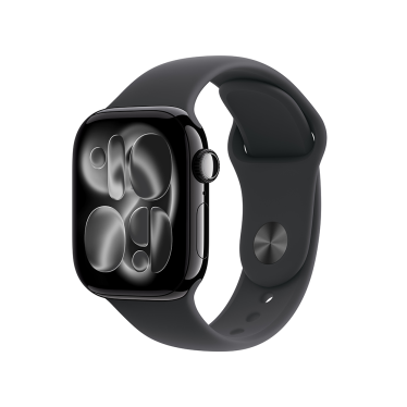 Apple Watch S11 - 42mm - Jet Black Aluminium - Black Sport Band - S/M